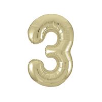 34" Gold Number 3 - Foil Balloon
