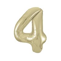 34" Gold Number 4 - Foil Balloon