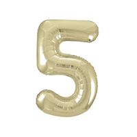34" Gold Number 5 - Foil Balloon
