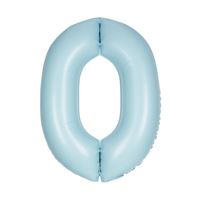 34 Inch Baby Blue Number 0 Supershape Balloon