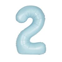 34 Inch Baby Blue Number 2 Supershape Balloon