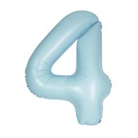 34 Inch Baby Blue Number 4 Supershape Balloon
