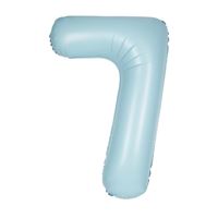 34 Inch Baby Blue Number 7 Supershape Balloon