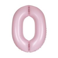 34 Inch Baby Pink Number 0 Supershape Balloon