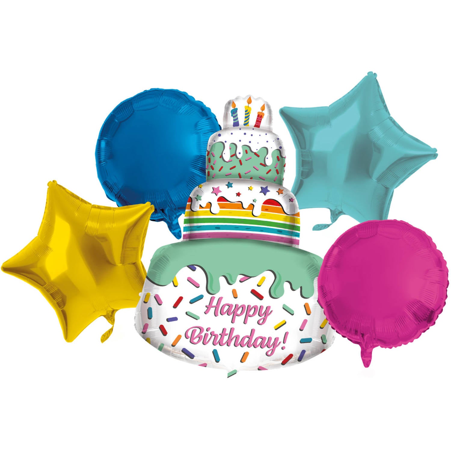 Cake Time 5 Balloon Bouquet