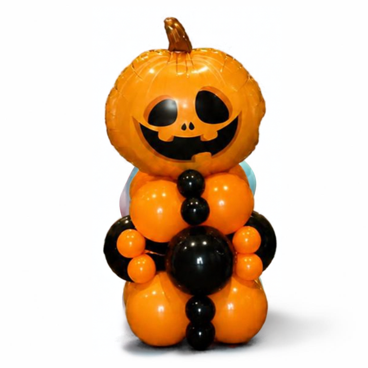 Orange Pumpkin Halloween Balloon Stack