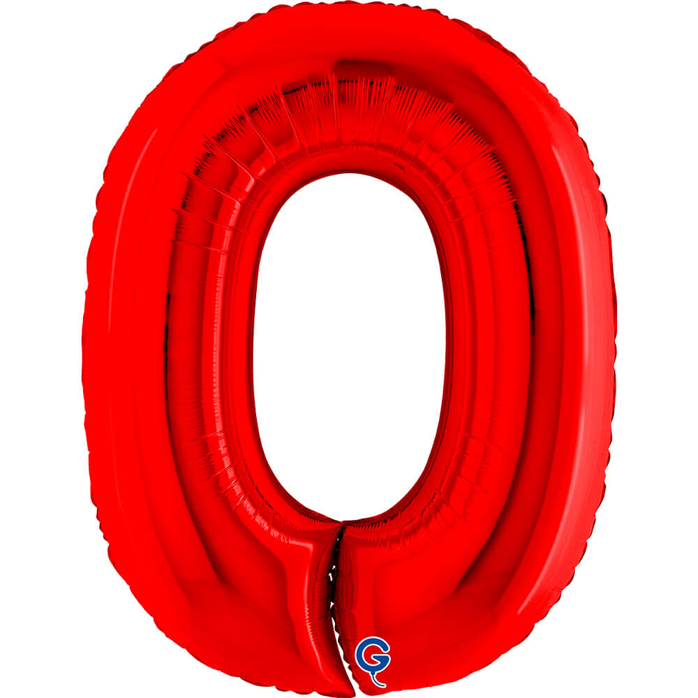 40" Red Foil Number 0