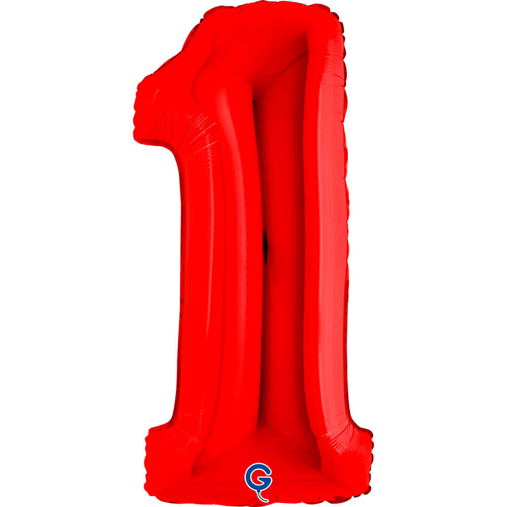 40 Inch Red Number 1 Supershape Balloon