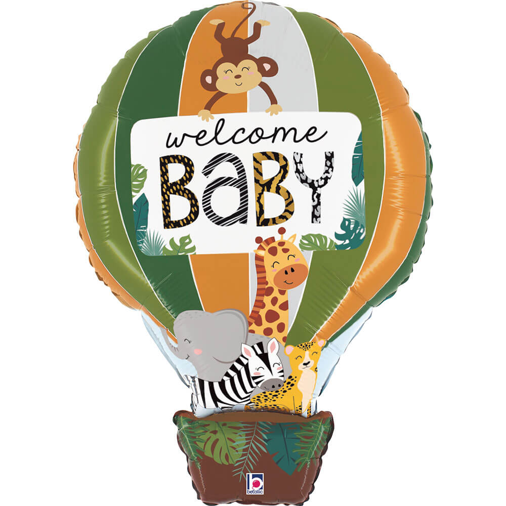 Welcome Baby Animal Air Balloon Supershape