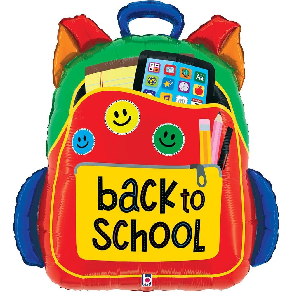 Back to School Backpack Supershape Balloon
