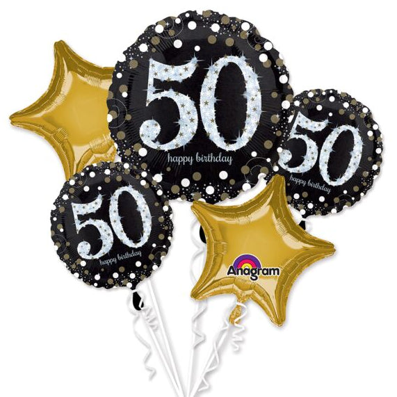 50th Birthday Sparkling Celebration Balloon Bouquet