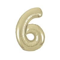 34" Gold Number 6 - Foil Balloon