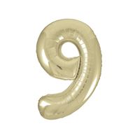 34" Gold Number 9 - Foil Balloon