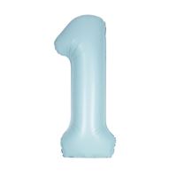 34 Inch Baby Blue Number 1 Supershape Balloon