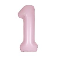 34 Inch Baby Pink Number 1 Supershape Balloon