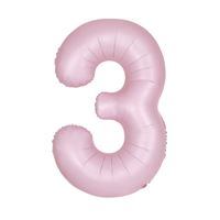34 Inch Baby Pink Number 3 Supershape Balloon