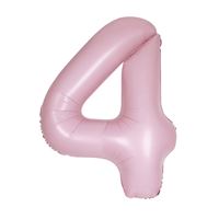 34 Inch Baby Pink Number 4 Supershape Balloon