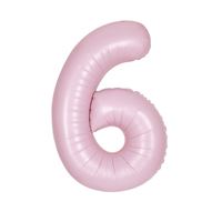 34 Inch Baby Pink Number 6 Supershape Balloon