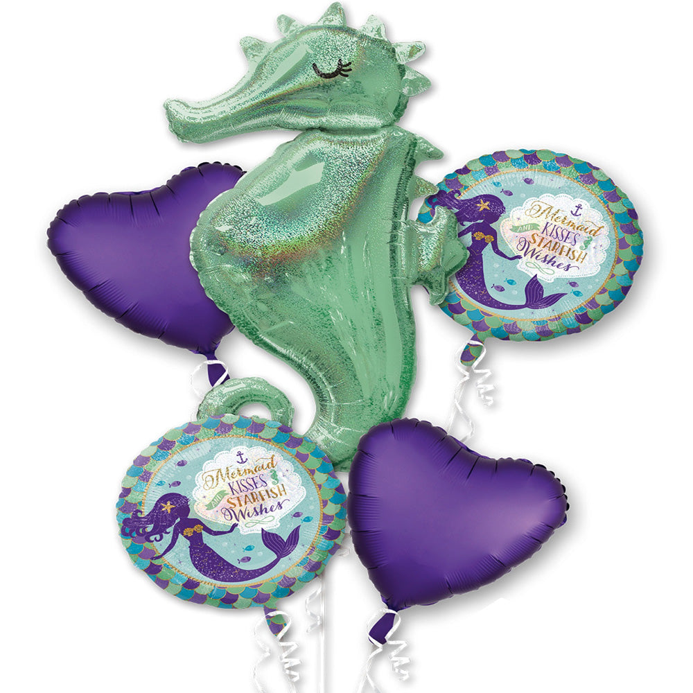 Mermaid Wishes Foil Birthday Balloon Bouquet
