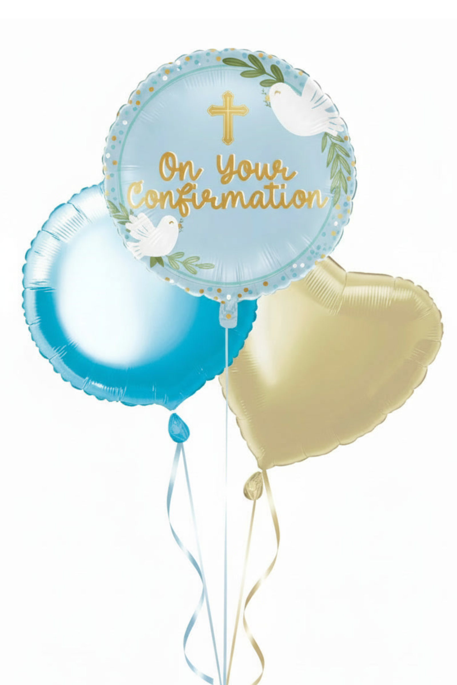 Blue Confirmation Balloon Bouquet