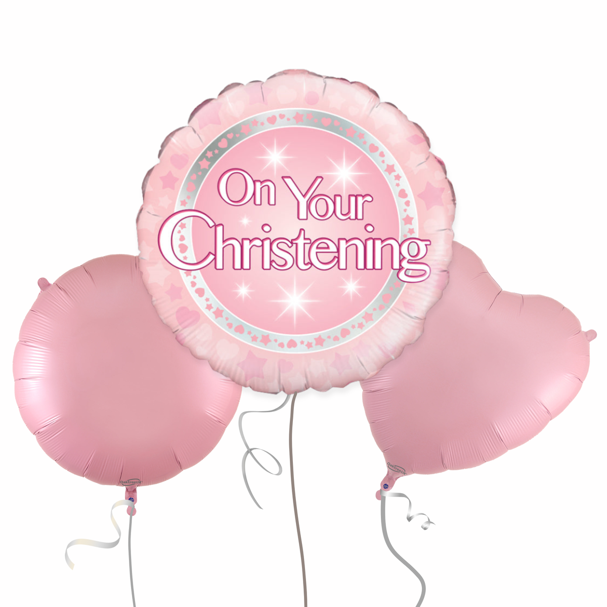Girl Christening Trio Balloon Bouquet