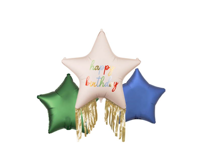 Fringed Star Birthday Balloon Bouquet