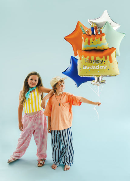 Colourful Cake Happy Birthday Balloon Bouquet