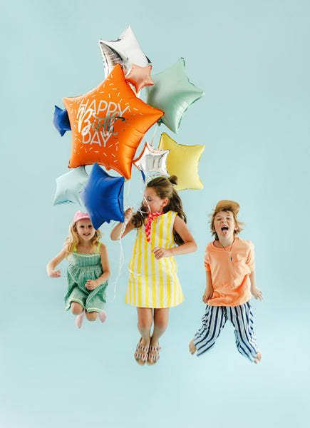 Happy Birthday Stars Foil Balloon Bouquet