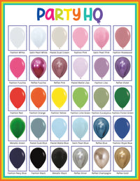 latex balloon color menu