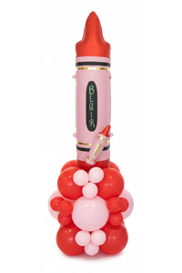 Personalised Crayon Balloon Tower- Red