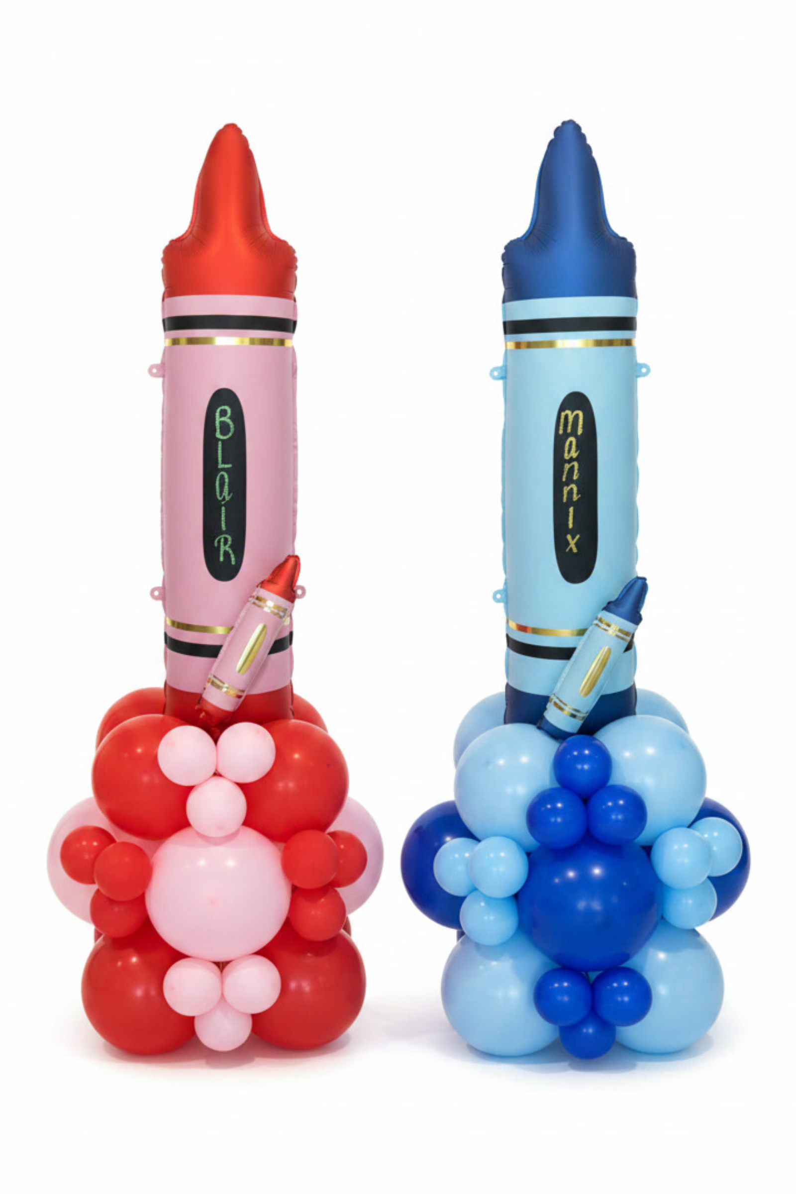 Personalised Crayon Balloon Tower