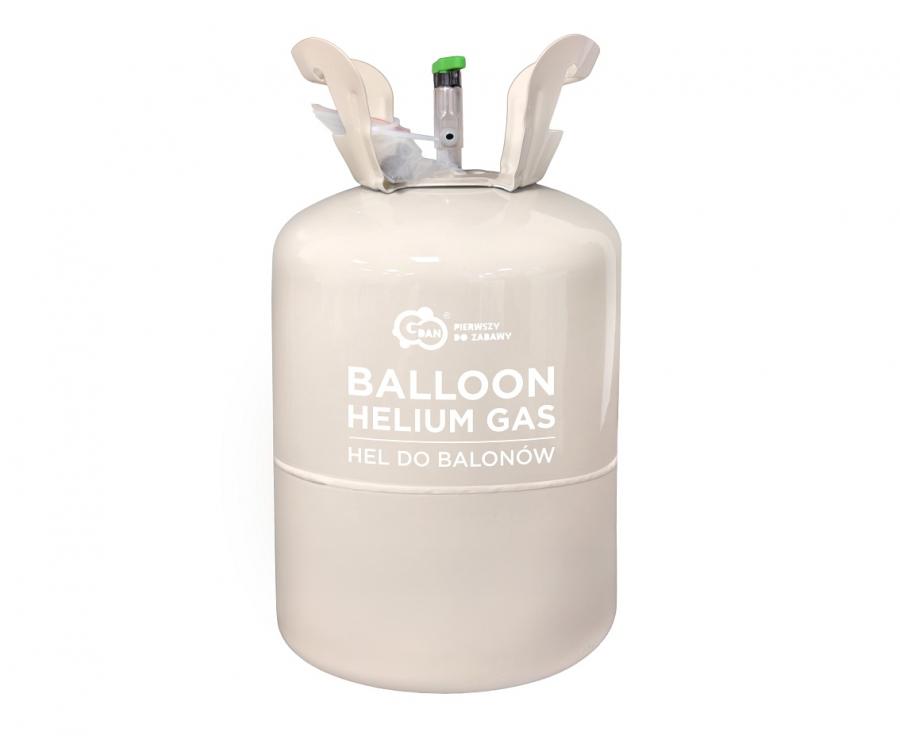Small helium tank for balloons with nozzle for easy at-home balloon inflation
